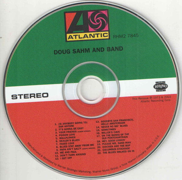 Image of Label Cover of 3855231S: CD - DOUG SAHM, The Genuine Texas Groover (Rhino Handmade; RHM2 7845, US 2003)   VG/VG+