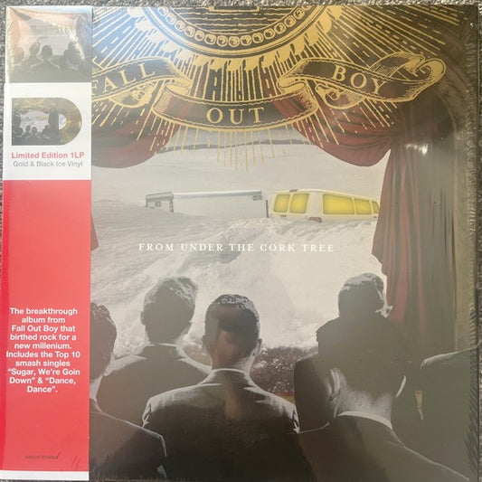 Image of Front Cover of 4115030C: LP - FALL OUT BOY, From Under The Cork Tree - 20th Anniversary Edition (UMR; 7874693, Europe 2025 Reissue, Inner, Indies Exclusive Limited Edition Gold/Black Ice Vinyl)   NEW/NEW