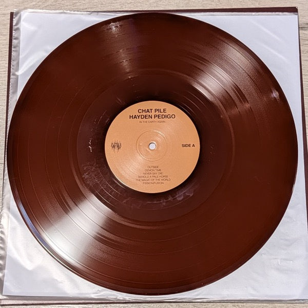 Image of Back Cover of LP - NEW - CHAT PILE AND HAYDEN PEDIGO, In the Earth Again (Computer Students; CS013O, Europe 2025, Inner, Oxblood Colour Vinyl), ,  - 3736112E