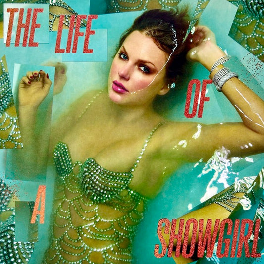 Image of Front Cover of 4015297C: LP - TAYLOR SWIFT, The Life of a Showgirl (EMI; 7822526, Europe 2025, Double Gatefold, Limited Edition, Sweat And Vanilla Perfume Portofino Orange Glitter Vinyl)   NEW/NEW