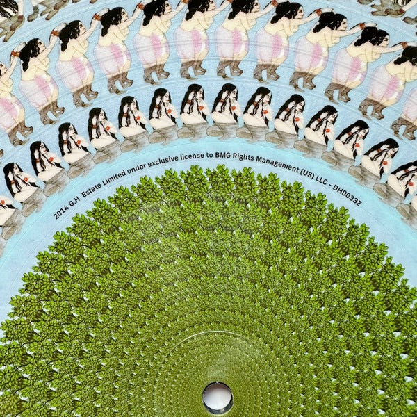 Image of Back Cover of 3945024S: LP - GEORGE HARRISON, Wonderwall Music (Dark Horse Records; DH0033Z, Worldwide 2024 Reissue, Die Cut Sleeve, Insert, Zoetrope Picture Disc. Numbered) No. 3510. Opened Instore, Still In Stickered Shrinkwrap  EX/EX