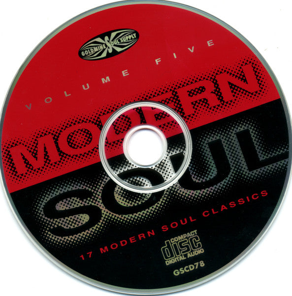 Image of Label Cover of 3935042E: CD - VARIOUS, Modern Soul Volume 5 (Goldmine Soul Supply; GSCD78, UK 1996, Jewel Case, Booklet)   VG+/VG+
