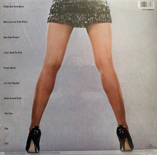 Image of Back Cover of 3915091C: LP - TINA TURNER, Private Dancer (Parlophone; 5021732386076, Worldwide 2025 Reissue, Inner & Insert, Pearl Vinyl) Still In Stickered Shrinkwrap  EX/VG+