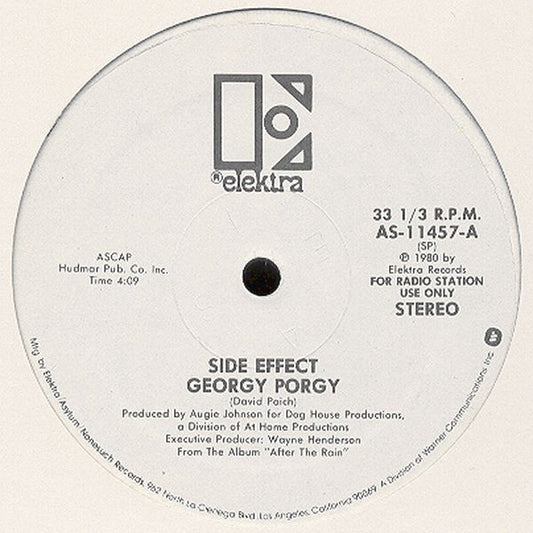 Image of Front Cover of 4845147S: 12" - SIDE EFFECT, Georgy Porgy (Elektra; AS-11457-A, US 1980, Promo, Plain Sleeve)   /VG