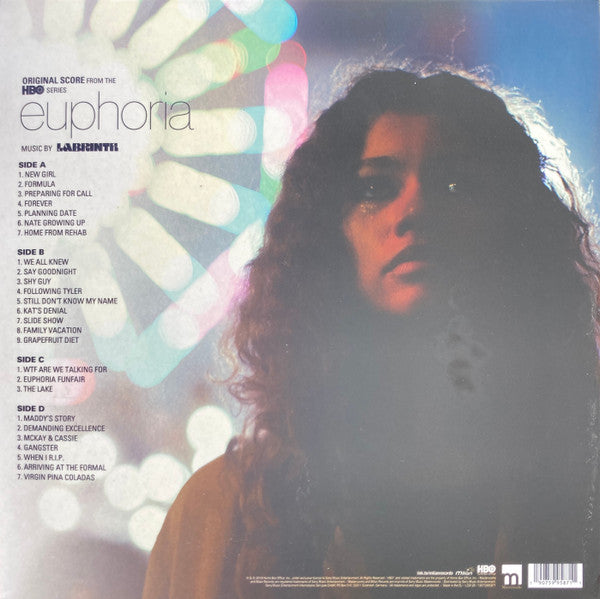 Image of Back Cover of 3935081E: LP - LABRINTH, Euphoria (Original Score From The HBO Series) (Milan; 19075995871, Europe 2022 Reissue, Gatefold, Insert, Purple Splatter Vinyl)   NEW/NEW