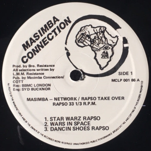 Image of Label Cover of LP - VG+/EX - BROTHER RESISTANCE, Rapso Take Over (Masimba Connection; MCLP 001 86,  2018 Reissue), Opened from sealed, sleeve in shrink.,  - 3915163C