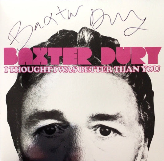 Image of Front Cover of 3945073S: LP - BAXTER DURY, I Thought I Was Better Than You (Heavenly; HVNLP214C, Europe 2023, Silvered Sleeve, Inner, Pink Vinyl)   VG+/VG+