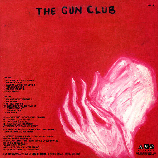 Image of Back Cover of LP - VG/G - THE GUN CLUB, The Birth, The Death, The Ghost (ABC; ABCLP1, UK 1983), Lots of light marks and hairlines, Sleeve a little worn,  - 3216079C