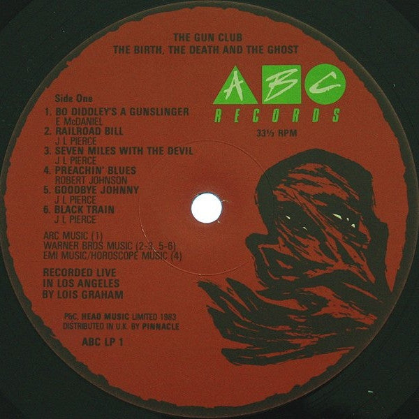 Image of Label Cover of LP - VG/G - THE GUN CLUB, The Birth, The Death, The Ghost (ABC; ABCLP1, UK 1983), Lots of light marks and hairlines, Sleeve a little worn,  - 3216079C