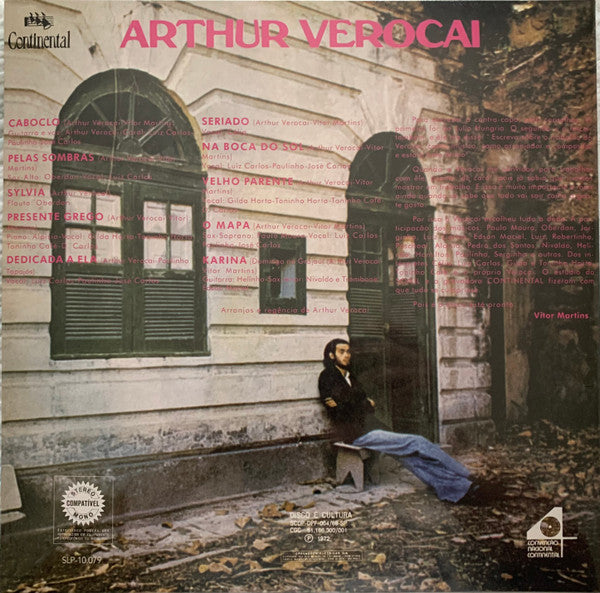 Image of Back Cover of LP - NEW/NEW - ARTHUR VEROCAI, Arthur Verocai (Mr Bongo; MRBLP133PN, Europe 2024 Reissue, Gatefold), ,  - 3356023S