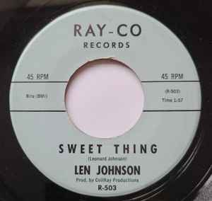 Image of Front Cover of 3925198E: 7" - LEN JOHNSON, Sweet Thing / One Day (Ray-Co; R-503, US 1963)   /G+