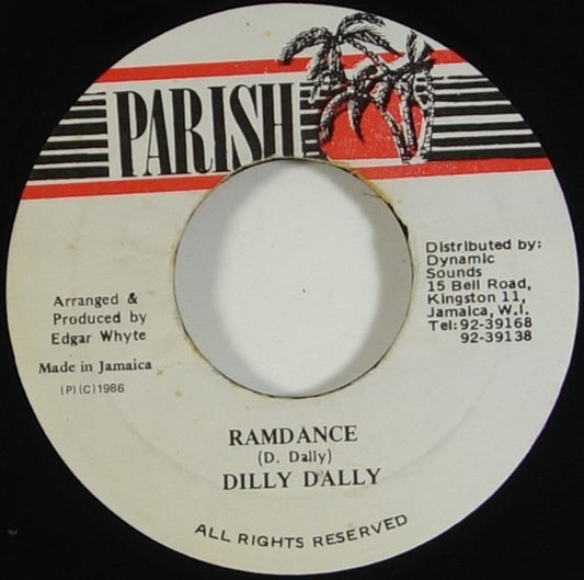 Image of Front Cover of 3925245E: 7" - DILLY DALLY, Ramdance (Parish; , Jamaica 1986) Groovewear, plays fine. Label wear.  /G