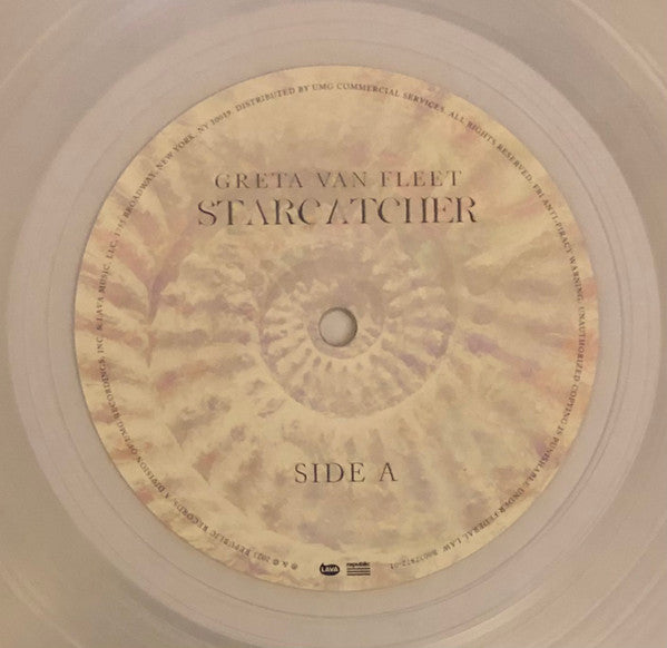 Image of Label Cover of LP - VG+/VG+ - GRETA VAN FLEET, Starcatcher (Republic Records; 00602455640987, Europe 2023, Embossed Sleeve, Booklet, Clear Vinyl), ,  - 3925275E