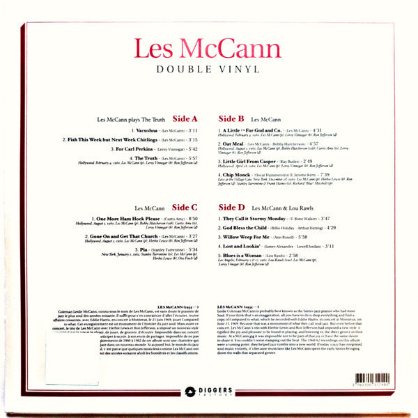 Image of Back Cover of 2xLP - VG+/VG - LES MCCANN, Essential Works 1960-1962 (Diggers Factory; MOJ118,  2022, Black Inners), Strong VG. Hairlines. Light creasing, corner bumps.,  - 3945201S