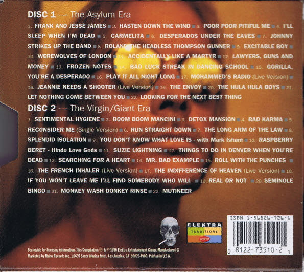 Image of Label Cover of 2xCD - VG+/VG+ - WARREN ZEVON, I'll Sleep When I'm Dead: An Anthology (Rhino Records; R2 73510, US 1996, Box Set, Booklet), ,  - 4236085E