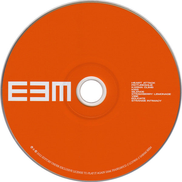Image of Label Cover of CD - VG/VG+ - EDITORS, EBM (Play It Again Sam; PIASR1280CD, Europe 2022, Gatefold, Inner), ,  - 3935317E