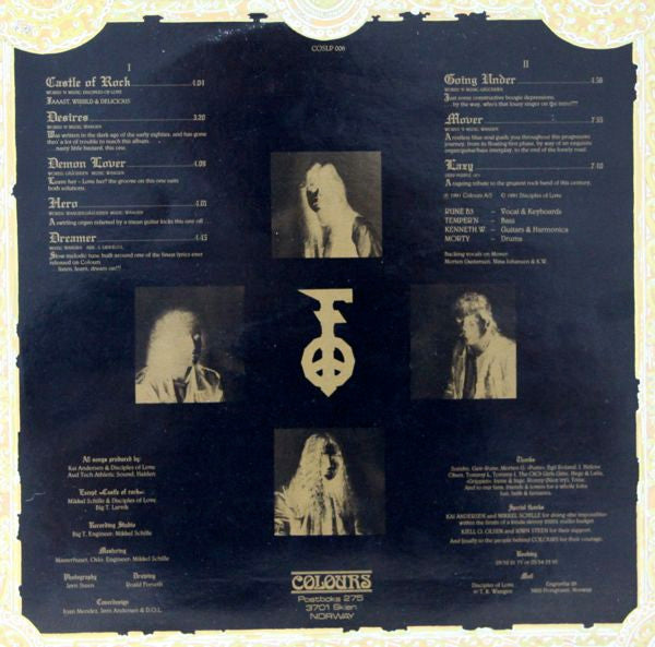 Image of Back Cover of LP - VG+/VG - DISCIPLES OF LOVE, Disciples Of Love (Colours; COSLP 006, Norway 1991, Debossed Sleeve, Booklet), Strong VG,  - 3925463E