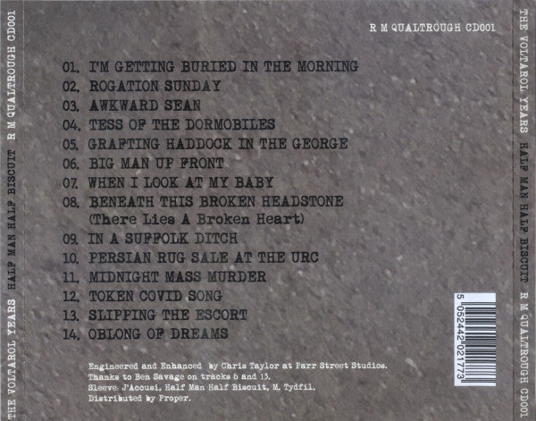 Image of Back Cover of CD - VG+/VG+ - HALF MAN HALF BISCUIT, The Voltarol Years (R M Qualtrough; CD001, UK & Ireland 2022, Jewel Case, Booklet), ,  - 4035002E