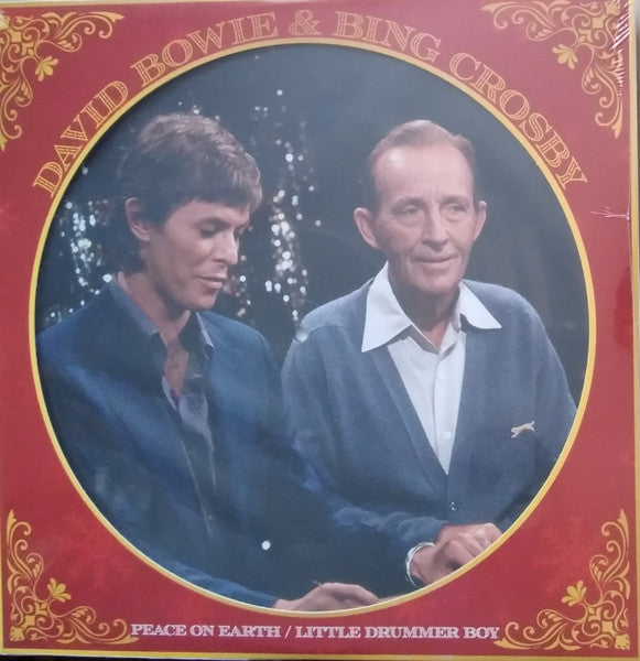 Image of Front Cover of 4355053S: 12" - DAVID BOWIE & BING CROSBY, Peace On Earth / Little Drummer Boy (Primary Wave Music; 792755872369, US 2025, Die Cut Sleeve, Picture Disc)   NEW/NEW