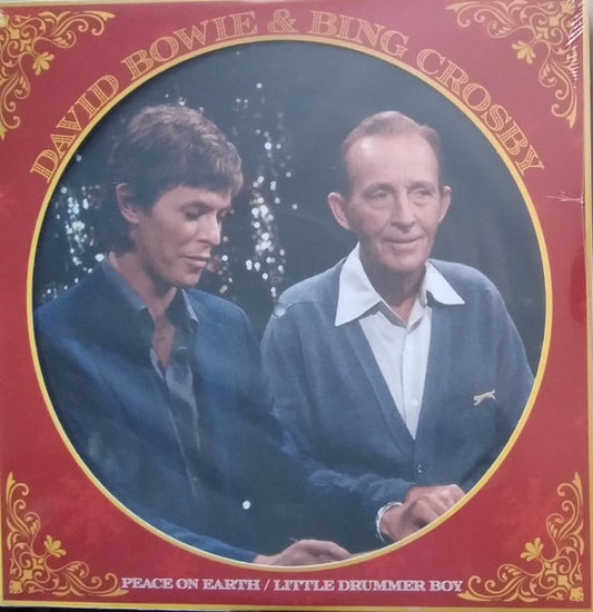 Image of Front Cover of 4355053S: 12" - DAVID BOWIE & BING CROSBY, Peace On Earth / Little Drummer Boy (Primary Wave Music; 792755872369, US 2025, Die Cut Sleeve, Picture Disc)   NEW/NEW