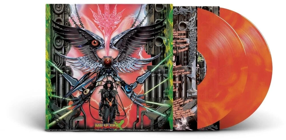 Image of Back Cover of 2xLP - NEW/NEW - MACHINE GIRL, Psycho Warrior (MG Ultra X) (Future Classic; FCL695LP2, UK 2025, 2 Inners, Galaxy Opaque Coloured Vinyl), ,  - 4335027E