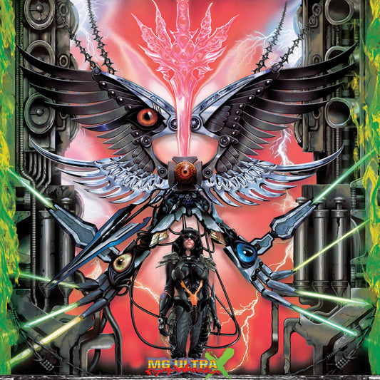 Image of Front Cover of 2xLP - NEW/NEW - MACHINE GIRL, Psycho Warrior (MG Ultra X) (Future Classic; FCL695LP2, UK 2025, 2 Inners, Galaxy Opaque Coloured Vinyl), ,  - 4335027E