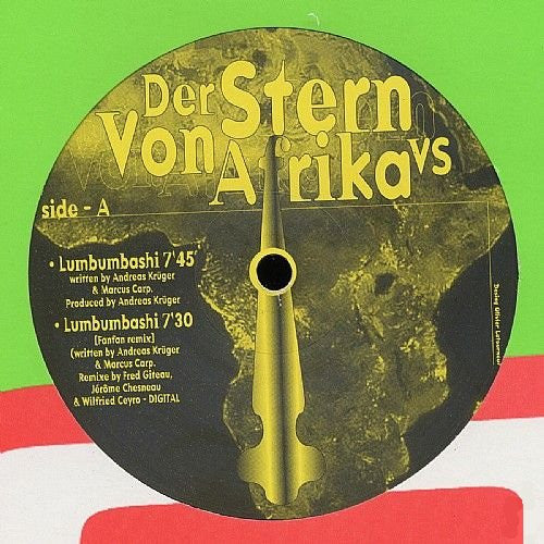 Image of Front Cover of 4015027C: 12" - DER STERN VON AFRIKA VS. DIGITAL, Lumbumbashi / X-Files (POF Music; 458 0023 30, France 1996) Water damage to sleeve, light marks and hairlines on disc.  G/G+