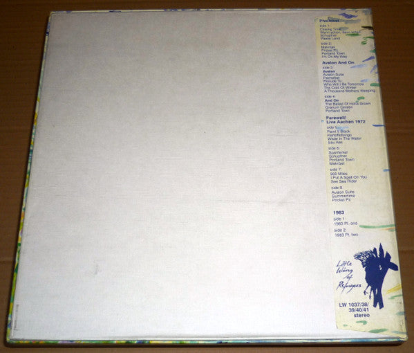Image of Back Cover of 3925289E: 4xLP - RUFUS ZUPHALL, Avalon And On (Little Wing Of Refugees; LW 1037/38/39/40/41, Germany 1993, Box Set, Booklet, With 7", Numbered Limited Edition of 00) 457/500  EX/EX