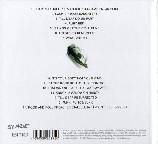 Image of Back Cover of CD - VG+/VG+ - SLADE, Till Deaf Do Us Part (BMG ; BMGCAT725CD, UK 2024), Opened Instore, Still In Shrinkwrap,  - 4055034S