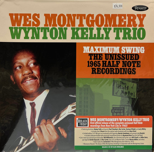 Image of Front Cover of 4025091E: 3xLP - WES MONTGOMERY / WYNTON KELLY TRIO, Maximum Swing: The Unissued 1965 Half Note Recordings (Resonance Records; HLP-9067, US 2023, Triple Gatefold, Booklet, RSD Numbered Limited Editionof 4000) No.2150  VG+/EX