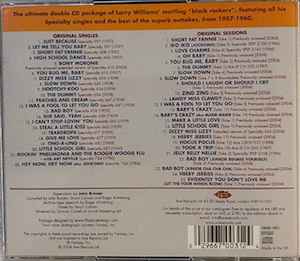 Image of Back Cover of 2xCD - VG+/VG+ - LARRY WILLIAMS, At His Finest: The Specialty Rock 'N' Roll Years (Ace; CDCH2 1021, UK 2004), ,  - 4055039S