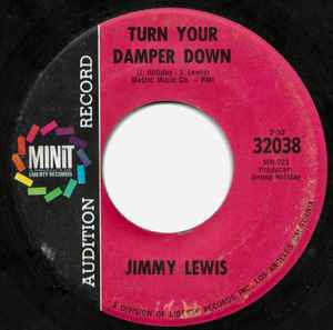 Image of Front Cover of 4025110E: 7" - JIMMY LEWIS, Turn Your Damper Down / Where Is My Baby (Minit; 32038, US 1968)   /VG+