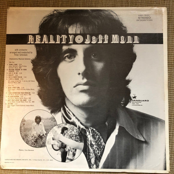 Image of Back Cover of LP - VG/M - JEFF MONN, Reality (Vanguard ; VSD 79291, US 1968, Company Inner), SEALED, Corner Bumps,  - 3626278E
