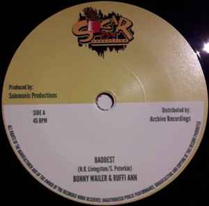 Image of Front Cover of 4055159S: 7" - BUNNY WAILER AND RUFFI-ANN, Baddest / Jah Never Fail Me Yet (Sugar Pan; , UK 2017, Plain Sleeve)   /EX