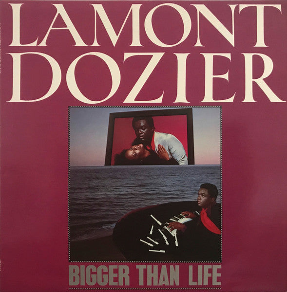Image of Front Cover of LP - VG/EX - LAMONT DOZIER, Bigger Than Life (Demon Records; FIEND 12, UK 1983, Insert), Light ringwear and light creasing on sleeve.,  - 4246194S
