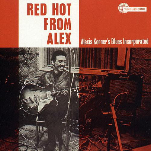 Image of Front Cover of LP - VG/G+ - ALEXIS KORNER'S BLUES INCORPORATED, Red Hot From Alex (Transatlantic Records; TRA 117, UK 1964, Laminated Flipback Sleeve), Plays through with low surface noise, mostly audible during quieter parts.,  - 4045118S