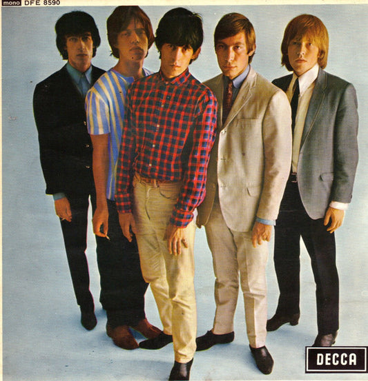 Image of Front Cover of 5125114E: 7" EP - THE ROLLING STONES, Five By Five (Decca; DFE 8590, UK 1982 Reissue, Picture Sleeve, Solid Centre) Strong VG+, Small Chunk Missing From Spine  VG/VG+
