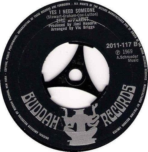 Image of Back Cover of 7" - /VG - EIRE APPARENT, Rock 'N Roll Band (Buddah Records; 2011-117, UK 1972 Reissue, Large Centre), Promo sticker on Label, Strong VG, Light superficial marks, Glossy disc,  - 4015439C