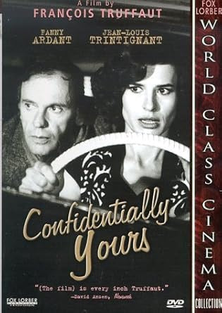 Image of Front Cover of 4135013E: DVD - FRANCOIS TRUFFAUT, FANNY ARDANT, Confidentially Yours (Fox Lorber; FLV5072, US , Region 1 US)   VG+/VG+