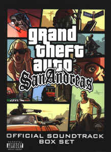 Image of Front Cover of 8xCD - G+/VG+ - VARIOUS, Grand Theft Auto San Andreas (Official Soundtrack Box Set) (Interscope Records; 0602498649039, US 2004, Box Set), Box has scuffed corners and disc "the Party on" has light marks, plays fine.,  - 4135049E
