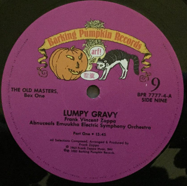 Image of Label Cover of 4115099C: LP - FRANCIS VINCENT ZAPPA CONDUCTS THE ABNUCEALS EMUUKHA ELECTRIC ORCHESTRA & CHORUS, Lumpy Gravy (Barking Pumpkin Records; BPR-7777-4, US 1985 Reissue, Gatefold, From The Old Masters Box Set)   VG/VG+