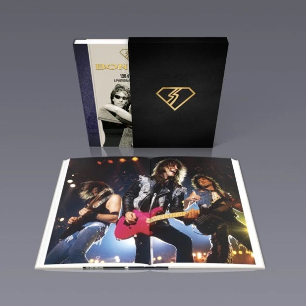 Image of Back Cover of Book - VG+/VG+ - ROSS HALFIN, BON JOVI by ROSS HALFIN DELUXE EDITION (; RSLE086, UK , Hardback, Photo book with slipcase.  Signed by Ross. With 3D image in envolope.limited 190/300), , Bon Jovi by Ross Halfin is a brand-new book from Rufus Publications. At over 400 oversized pages this unique, photographic book covers the band for a ten-year period from the mid-eighties. Ross had unique access to the band and the book features both intimate and stunning live portraits of the group a