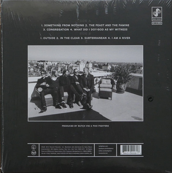 Image of Back Cover of LP - VG+/VG+ - FOO FIGHTERS, Sonic Highways (Roswell Records; 88843-09008-1, US 2014, Infinity Variant Gatefold Sleeve, Inner), ,  - 1216060C
