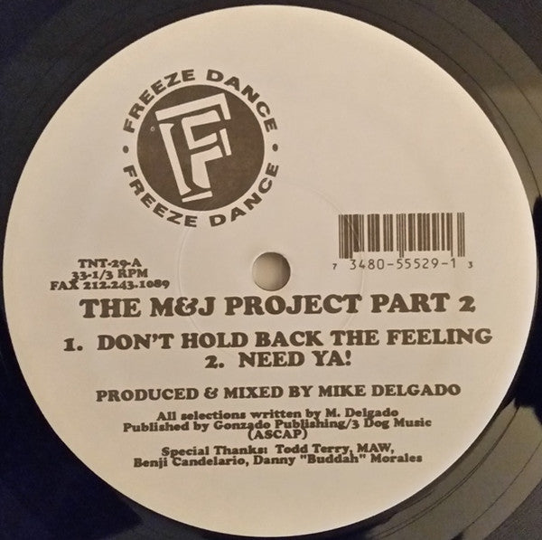 Image of Front Cover of 12" - /G+ - THE M&J PROJECT, The M&J Project Part 2 (TNT Records; TNT-29, US 1994, Plain Sleeve), few large marks both sides - doesn't affect playback - play tested, A1	Don't Hold Back The FeelingA2	Need Ya!B1	Key Of LoveB2	Generation - 3646200S