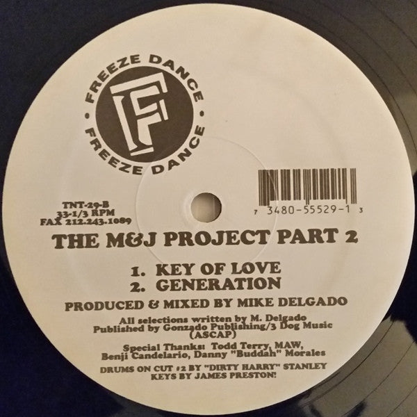 Image of Back Cover of 12" - /G+ - THE M&J PROJECT, The M&J Project Part 2 (TNT Records; TNT-29, US 1994, Plain Sleeve), few large marks both sides - doesn't affect playback - play tested, A1	Don't Hold Back The FeelingA2	Need Ya!B1	Key Of LoveB2	Generation - 3646200S