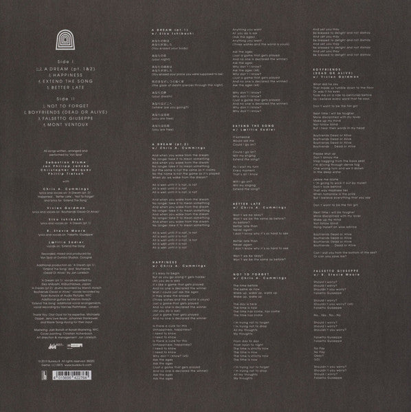 Image of Back Cover of LP - EX/VG+ - VON SPAR, Under Pressure (Bureau B; BB322, Germany 2019, Black Inner, Neo-Kraut Rock. Violet Transparent Vinyl), With label catalogue. In hype stickered shrinkwrap.,  - 4145365S