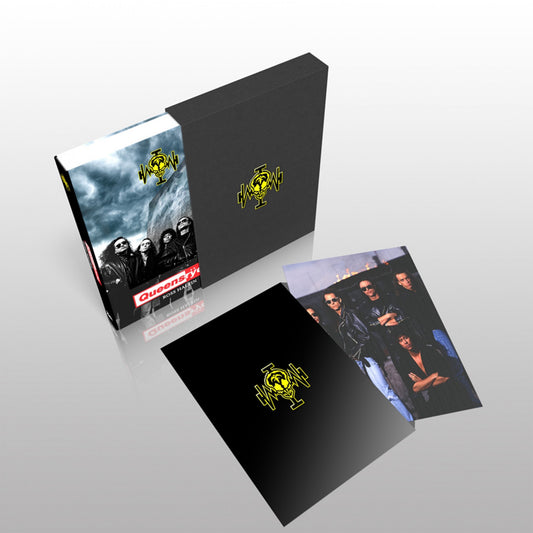 Image of Front Cover of 4135105E: Book - ROSS HALFIN, Queensr�che BY ROSS HALFIN (; RSLE109, Worldwide 2023, Hardback, Slipcase, '3D' Lenticular image in sealed envolope.Book is signed by the band and Ross Halfin. Limited Ed 120/350) In unsealed shrink  EX/EX