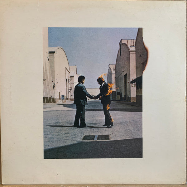 Image of Front Cover of 4125262E: LP - PINK FLOYD, Wish You Were Here (Harvest; Q4SHVL 814, UK 1976, Inner With Curved Corners, Quadraphonic)   VG+/VG