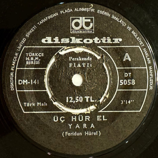 Image of Front Cover of 4155177S: 7" - �� H�R-EL*, Yara / D�ner D�nya (Diskot�r; DT 5058, Turkey 1971, Company Sleeve, Turkish Psych)   G+/G