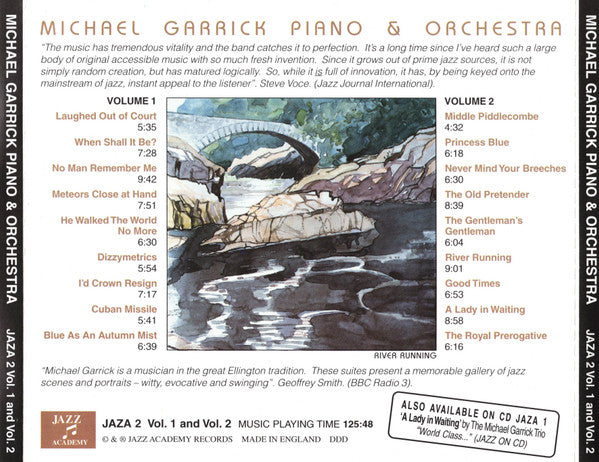 Image of Back Cover of CD - VG+/VG+ - MICHAEL GARRICK PIANO & ORCHESTRA, Meteors Close At Hand (Jazz Academy Records; JAZA 2, UK 1994), ,  - 4155261S